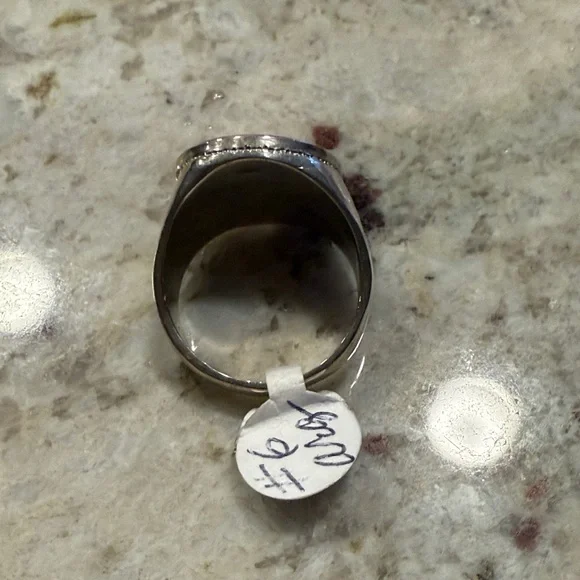 Silver Ring with Rhodochrosite - Picture 3 of 4